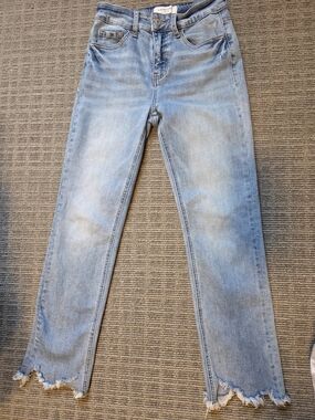 Light Blue Denim Jeans by Lovers + Friends - Raw Hem Women's Jeans
